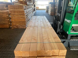 Ca. 14x Douglas Balken Geschaafd, 140x140mm, lengte 500cm